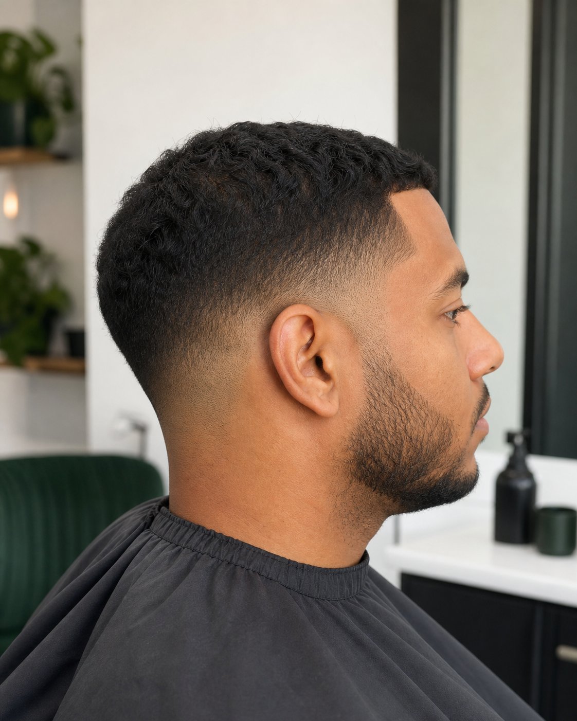Low-fade hairstyle reference