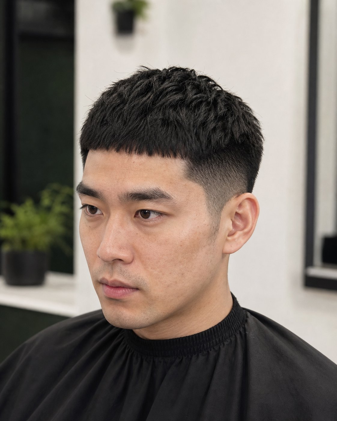 Textured French-crop hairstyle reference
