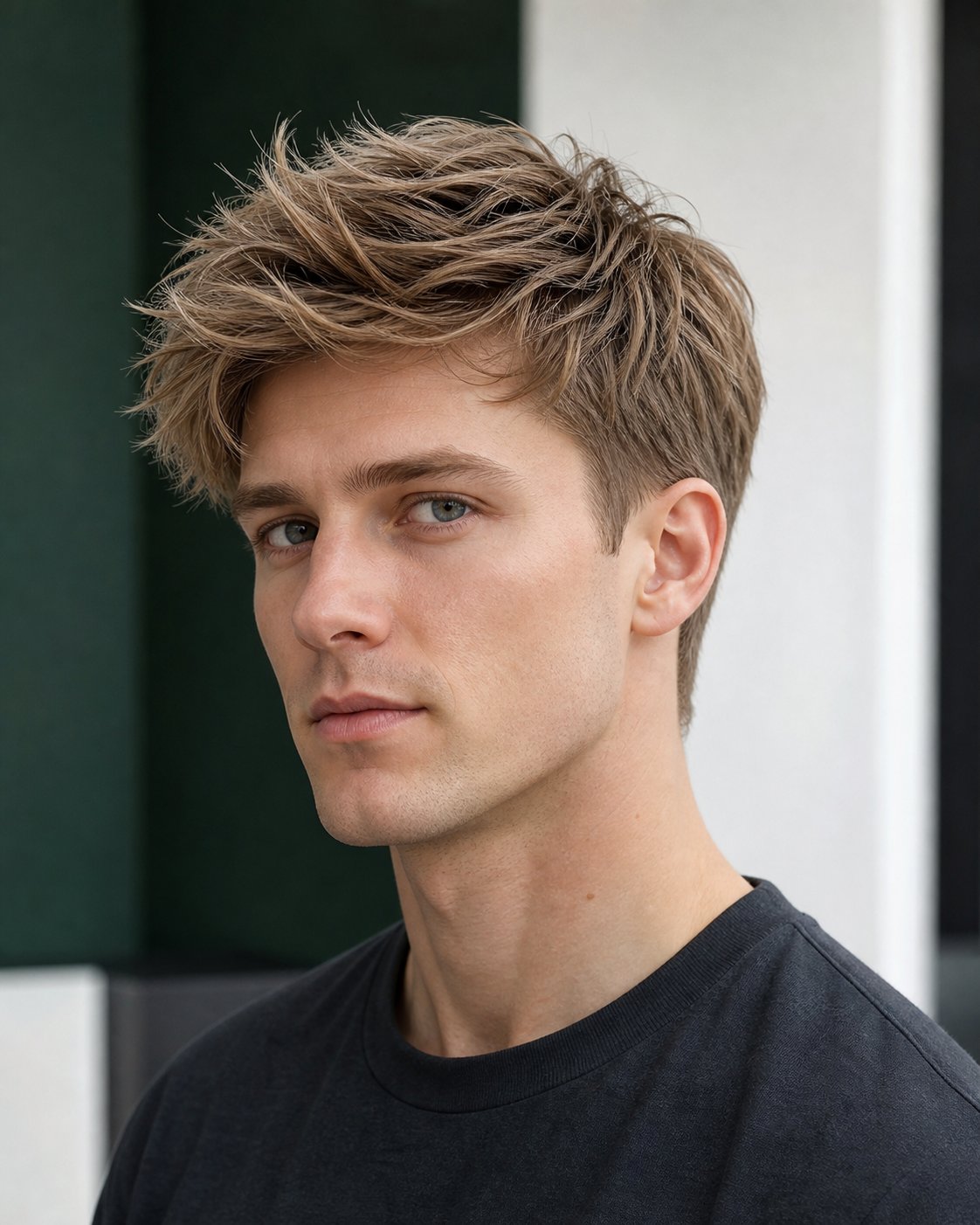 Long textured-top hairstyle reference