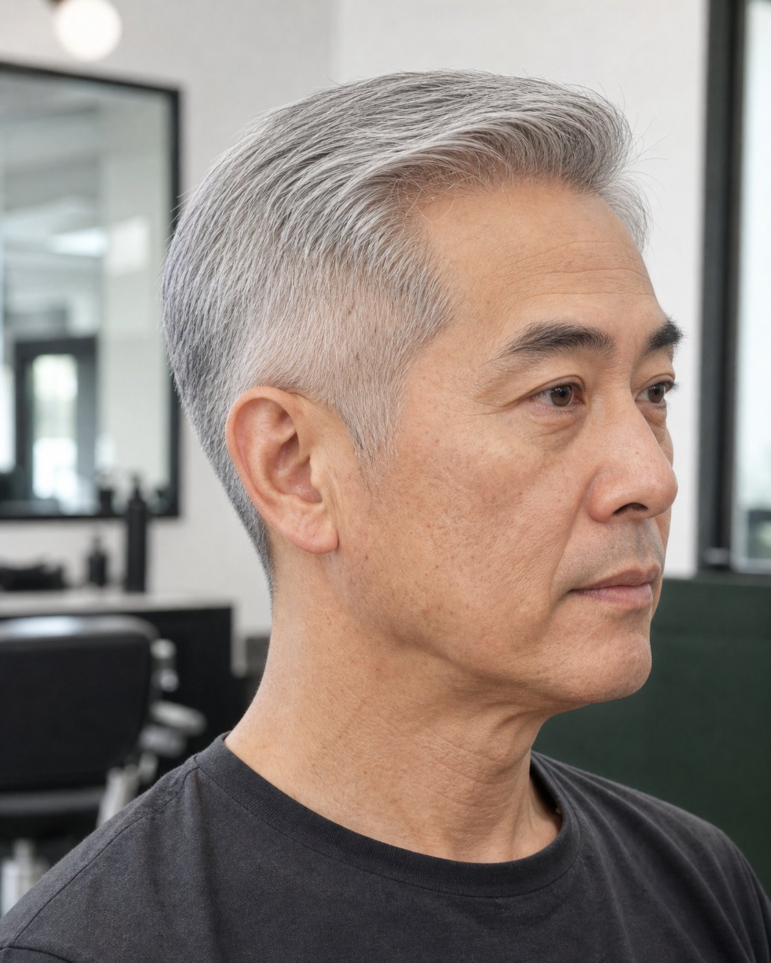 Silver classic-taper hairstyle reference